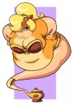  activision anthro breasts coco_bandicoot crash_bandicoot_(series) female frown fur genie hi_res magic_lamp obese overweight solo superspoe video_games weight_gain 