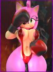  3d_(artwork) absurd_res amy_rose anthro boxing boxing_gloves breasts clothing digital_media_(artwork) eulipotyphlan female handwear hedgehog hi_res latex mammal rubber rubber_clothing rubber_suit sega solo sonic_the_hedgehog_(series) sport tailsltx translucent translucent_clothing 