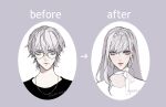  1boy bishounen crossdressing girly_boy glasses koshika_rina male_focus original otoko_no_ko pale_skin short_hair solo white_eyes white_hair 