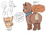  aetherouranos butt canid canine digital_media_(artwork) female feral fox fur genitals hi_res looking_at_viewer looking_back mammal multi_tail nintendo open_mouth pok&eacute;mon pok&eacute;mon_(species) pussy simple_background solo text video_games vulpix 