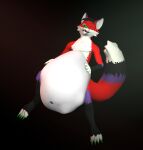  anthro belly big_belly canid canine fox majira_strawberry male mammal solo whitmore02 