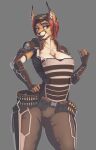  ammo_belt ammunition anthro apex_legends armor bdsm belt big_breasts bondage bound breasts caracal caracal_(genus) choker claws clothed clothing felid feline female hair hi_res jewelry mammal necklace november_(character) open_clothing open_shirt open_topwear paws plate_armor red_eyes red_hair roder shirt smile smiling_at_viewer solo topwear 