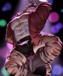  2022 abs absurd_res anthro bottomwear clothed clothing dancing felid fur guojun2333 hi_res male mammal muscular muscular_male open_clothing open_shirt open_topwear pantherine pecs pole pole_dancing shirt shorts solo striped_body striped_fur stripes tiger topwear 