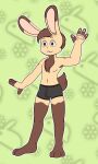  absurd_res animal_humanoid barefoot boxers_(clothing) boxers_only brown_body brown_fur brown_hair clothed clothing digital_media_(artwork) fan_character feet fur gloves grey_eyes hair handwear hi_res hindpaw humanoid kettle lagomorph lagomorph_humanoid leporid leporid_humanoid male mammal mammal_humanoid paws platter rabbit rabbit_humanoid short_hair solo standing suit tan_body tan_fur teapot topless underwear 