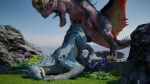  absurd_res anal anal_penetration anjanath ass_up blender_(software) blender_cycles brute_wyvern capcom doggystyle duo erection fanged_wyvern feral feral_on_feral from_behind_position genitals hi_res huge_filesize integlol looking_pleasured lying male male/male monster_hunter on_front open_mouth penetration penis scales scalie sex tobi-kadachi video_games 