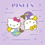  1:1 2022 accessory anthro black_eyes bow_ribbon constellation domestic_cat dot_eyes duo english_text felid feline felis female fur hair_accessory hair_bow hair_ribbon hello_kitty_(character) hello_kitty_(series) hi_res hybrid looking_at_viewer mammal marine merfolk mimmy_white pisces_(constellation) pisces_(symbol) pisces_(zodiac) purple_background ribbons sanrio simple_background split_form star_(shape) text unknown_artist western_zodiac whiskers white_body white_fur yellow_nose 