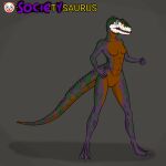  anthro bodypaint carcharodontosaurid dinosaur face_paint female giganotosaurus green_body green_scales hi_res lipstick makeup muscular muscular_female orange_body orange_scales purple_body purple_scales reptile scales scalie scar solo the_nameless_guy theropod tomboy 