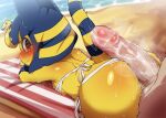  animal_crossing ankha_(animal_crossing) dagasi felid feline female hi_res human male male/female mammal nintendo video_games 