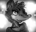  anthro backlighting bedroom_eyes black_and_white don_bluth exposed_shoulder female light lighting mammal mature_female monochrome mouse mrs._brisby murid murine narrowed_eyes pineathyl rodent seductive smile solo the_secret_of_nimh 