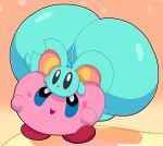  absurd_res ambiguous_gender anthro big_butt blue_body butt carrying chinchilla chinchillid chipped_ear cyandrive98 duo elfilin hi_res huge_butt hyper hyper_butt kirby kirby_(series) kirby_and_the_forgotten_land male mammal nintendo on_head open_mouth pink_body rodent video_games waddling_head 