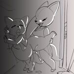  2022 aggressive_retsuko ailurid anthro balls being_watched belly_inflation big_balls big_breasts bodily_fluids bottomless bottomless_female breasts canid canine clothed clothing cum cum_inflation digital_media_(artwork) duo eyes_closed female fennec fenneko fox from_behind_position genital_fluids genitals gynomorph huge_balls inflation intersex looking_at_another looking_pleasured mammal nipples red_panda retsuko sanrio sex squealydealy thick_thighs tongue tongue_out 