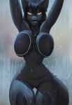  2022 against_surface anthro artist_name big_breasts black_hair black_nose breasts breasts_on_glass butt_from_the_front canid canine canis digital_media_(artwork) female fur genitals grey_body grey_fur hair hi_res long_hair looking_at_viewer mammal monotone_body monotone_fur monotone_hair navel on_glass portrait pussy sadbitch shower small_waist smile solo text thigh_gap three-quarter_portrait wet wet_body wet_hair wide_hips wolf yellow_eyes 