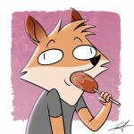  animated anthro canid canine food fox hot_dog male male/male mammal raymond_king raymondfoxxx solo 