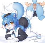  &lt;3 2022 4_fingers absurd_res all_fours anthro anthro_focus anthro_penetrated barefoot beret black_nose blue_body blue_fur blue_hair blush bodily_fluids bottomwear breasts butt canid canine cheek_tuft claws clitoris clothed clothed_sex clothing countershading cute_fangs dipstick_ears dipstick_tail disembodied_hand disembodied_penis doggystyle drooling duo erect_clitoris facial_tuft feet female female_focus female_penetrated finger_claws fingers fox from_behind_position fur genital_fluids genitals hair hat headgear headwear healingpit hi_res human human_on_anthro human_penetrating human_penetrating_anthro inner_ear_fluff interspecies kemono leg_markings looking_at_viewer looking_pleasured male male/female male_penetrating male_penetrating_female mammal markings motion_lines multicolored_body multicolored_ears multicolored_fur multicolored_tail multiple_angles multiple_images neck_tuft no_underwear open_mouth panties pattern_clothing pattern_underwear pawpads paws penetration penile penile_penetration penis penis_in_pussy pussy pussy_juice saliva sex side-tie_panties skirt socks_(marking) solo_focus striped_clothing striped_underwear stripes tail_markings toe_claws toes tongue tongue_out tuft two_tone_body two_tone_fur underwear underwear_around_one_leg urethra vaginal vaginal_penetration white_body white_fur yellow_eyes 