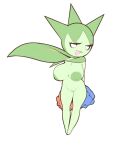  areola big_breasts breasts female flower_(anatomy) genitals green_areola green_body green_nipples hi_res humanoid looking_at_viewer nintendo nipples nude open_mouth plantpenetrator pok&eacute;mon pok&eacute;mon_(species) pussy roselia solo video_games white_eyes 