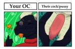  &lt;3 anthro blep erection genitals grey_sclera hi_res kobold major_(ruggedrobbie) male orange_eyes penis red_turtleneck ruggedrobbie solo thick_thighs tongue tongue_out your_oc_their_cock/pussy 