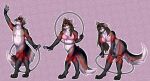  anthro canid canine canis female gender_transformation hoop kiri-anko magic male mammal overweight sequence slightly_chubby solo transformation wolf 