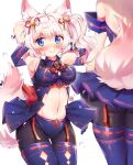  animal_humanoid arctic_fox blue_eyes blush bodysuit bow_ribbon breasts canid canid_humanoid canine canine_humanoid clothing embarrassed female fox fox_humanoid hair hi_res howan_(show_by_rock!!) humanoid legwear mammal mammal_humanoid navel pantyhose sanrio short_hair show_by_rock!! skinsuit solo tight_clothing white_hair yeon-kun 