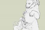  aelune_(whitefeathersrain) animal_genitalia anthro anthro_on_feral ball_worship balls bestiality big_balls big_sheath bodily_fluids brown_bear cervid cervine chubby_belly chubby_feral drooling duo female feral genitals grizzly_bear hair horn huge_balls hyper hyper_balls hyper_genitalia kuruk_(character) male male/female mammal mane mane_hair messy oral penetration penis penis_tip saliva sheath sheath_grab sheath_licking sheath_penetration sheath_play sheath_worship size_difference slightly_chubby tip_showing tongue tongue_in_sheath tongue_out ursid ursine wet whitefeathersrain 