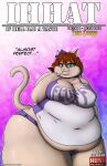  2019 absurd_res accessory anthro belly big_belly big_breasts big_butt blush bow_ribbon breasts brown_hair butt clothing colored comic cover cover_art cover_page domestic_cat english_text felid feline felis female hair hair_accessory hair_bow hair_ribbon hi_res huge_thighs if_hell_had_a_taste mammal marci_hetson morbidly_obese morbidly_obese_anthro morbidly_obese_female navel_outline nipple_outline obese obese_anthro obese_female overweight overweight_anthro overweight_female panties ribbons shirt solo teal_eyes text thick_thighs topwear underwear viroveteruscy wide_hips 