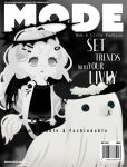  ambiguous_gender barcode black_and_white clothing cocone cover duo english_text feral fur hair hat headgear headwear homunculus humanoid livly_(species) long_fur long_hair magazine_cover monochrome monocorn_(livly) rose_tattoo simple_background tattoo text 