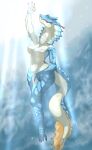 absurd_res anthro blue_body breasts capcom claws dragon featureless_breasts featureless_crotch female hi_res horn lagiacrus leviathan_(mh) mlpomizu monster_hunter nude scales scalie solo video_games 