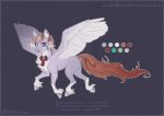  2019 blue_eyes bow_ribbon equid equine eyelashes feathers female feral fur grey_body grey_ears grey_feathers grey_fur grey_wings hair horse leg_markings looking_at_viewer lostgoose mammal markings model_sheet multicolored_hair pegasus red_hair red_tail side_view signature simple_background socks_(marking) solo two_tone_hair white_body white_feathers white_fur white_hair white_inner_ear white_wings wings 