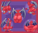  anthro balls butt capcom demon demon&#039;s_crest firebrand gargoyle gargoyle&#039;s_quest genitals ghosts_&#039;n_goblins hi_res male presenting presenting_hindquarters red_body thirstspace video_games wings 
