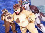  abs accessory anal anal_penetration anthro anthro_on_anthro anthro_penetrated anthro_penetrating anthro_penetrating_anthro balls canid canine canis duo felid genitals hi_res horkeu_kamui_(tas) kemono lifewonders lion male male/male male_penetrated male_penetrating male_penetrating_male malicekira mammal mmd moritaka muscular muscular_anthro muscular_male nipples overweight pantherine pawpads penetration penis public ross_(rossciaco) sex shocked shower tokyo_afterschool_summoners video_games 