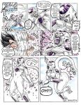  5_fingers big_butt butt comic dragon_ball english_text fingers food frieza frieza_race hi_res invalid_tag male not_furry popsicle red_eyes signature skillet91 speech_bubble text traditional_media_(artwork) 