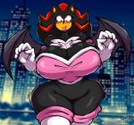 absurd_res anthro bat_wings big_breasts blush bouncing_breasts breasts chest_tuft cleavage clothed clothing crossgender eulipotyphlan eyelashes female gloves handwear hedgehog hi_res huge_breasts lipstick makeup mammal membrane_(anatomy) membranous_wings mtf_crossgender rouge_the_bat sega shadow_the_hedgehog solo sonic_the_hedgehog_(series) superix thick_thighs tuft wide_hips wings 