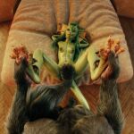  3d_(artwork) 4_toes adreea anthro areola barefoot bed breasts digital_media_(artwork) duo feet feet_on_pussy female female/female first_person_view foot_fetish foot_grab foot_play footjob fur furniture green_body green_hair green_skin hair hands_behind_head hi_res horn laenei lizard looking_at_another looking_at_viewer lying mammal membrane_(anatomy) nipples nude olga_bernadine on_back on_bed pawpads reptile scalie sex smile spread_legs spreading tchaikovsky2 toes ursid webbed_feet 