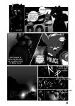  absurd_res anthro baseball_bat bat_(object) black_and_white blood bodily_fluids canid canine canis car clothing comic contract_(moonrunes) dialogue duo hi_res japanese_text lagomorph leporid lucas_(moonrunes) male mammal manga monochrome moonrunes police_car police_officer police_uniform rabbit text uniform vehicle wolf xenny_(moonrunes) 