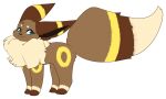  big_tail blue_eyes brown_body brown_fur eevee eeveelution erroremma female feral fluffy fur fusion generation_1_pokemon generation_2_pokemon hi_res neck_tuft nintendo pok&eacute;mon pok&eacute;mon_(species) pok&eacute;mon_fusion solo tan_body tan_fur tuft umbreon video_games 