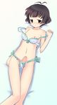  akizuki_ryou antenna_hair bad_id bad_pixiv_id blush bow bow_bra bow_panties bra bra_pull brown_eyes brown_hair censored erection flat_chest idolmaster idolmaster_dearly_stars lingerie male_focus mosaic_censoring nipple_slip nipples panties penis penis_in_panties short_hair solo teu_(navy) underwear underwear_only white_bra white_panties 