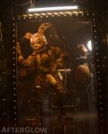 3d_(artwork) afterglownsfw angry animatronic anthro balls digital_media_(artwork) doorway erection five_nights_at_freddy&#039;s five_nights_at_freddy&#039;s_3 freddy_(fnaf) genitals gesture hand_gesture humanoid_genitalia humanoid_penis lagomorph leporid looking_at_viewer machine male mammal narrowed_eyes open_mouth penis pointing pointing_at_penis rabbit reflective_floor robot robot_anthro scottgames solo springtrap_(fnaf) standing tile tile_wall wall_(structure) watermark wire