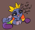accessory animate_inanimate anthro black_eyes bow_(feature) bow_accessory bow_ribbon buckteeth color_edit colored dark_eyelids eyelashes female floppy_ears hair_accessory hair_bow hair_ribbon heart_nose heart_symbol lagomorph leporid living_plushie long_ears looking_at_viewer lying mammal mrs._cuddles narrowed_eyes on_front pink_nose plushie question_mark rabbit ribbons rise_of_the_teenage_mutant_ninja_turtles scut_tail seam_(sewing) short_tail sketch smile smirk solo soulcentinel stitch_(sewing) tail talking_to_viewer teenage_mutant_ninja_turtles teeth text third-party_edit