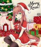  1girl :p alternate_costume artist_name bag belt between_legs black_belt black_thighhighs blush box breasts brown_hair capelet christmas christmas_ornaments christmas_tree cleavage closed_mouth cowboy_shot doki_doki_literature_club dress fur-trimmed_capelet fur-trimmed_dress fur_trim futon gift gift_bag gift_box green_eyes hair_intakes hand_between_legs hand_up hat heart heart-shaped_box highres holding holding_box holding_gift indoors long_hair long_sidelocks looking_at_viewer medium_breasts merry_christmas monika_(doki_doki_literature_club) moshiedraws neck_ribbon on_floor pink_bag polka_dot pom_pom_(clothes) ponytail red_capelet red_dress red_hat red_ribbon ribbon santa_costume santa_dress santa_hat shopping_bag sidelocks sitting snowflake_print solo star_(symbol) thighhighs tongue tongue_out very_long_hair wing_collar wooden_floor zettai_ryouiki 