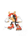 absurd_res anthro armadillo blue_eyes clothing fingerless_gloves footwear gloves handwear hi_res male mammal mighty_the_armadillo open_mouth red_clothing red_footwear sega shoes solo sonic_the_hedgehog_(series) tail twincupcakes white_clothing white_gloves white_handwear xenarthran