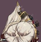 absurd_res after_anal after_sex alien annoyed big_breasts big_butt bodily_fluids breasts butt clothing cum cum_on_butt cum_on_clothing eldritch_abomination eldritch_being female genital_fluids hi_res huge_breasts huge_butt huge_thighs humanoid leaking_cum robe sigh solo the_thorned_chanter_(zeblackball.d) thick_thighs through_clothing ze_blackball.d