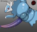 animal_genitalia anus balls big_balls big_butt big_penis bodily_fluids butt darkened_genitalia digital_media_(artwork) dragon dripping erection feral generation_3_pokemon genital_fluids genitals hi_res huge_penis latios leaking leaking_anus leaking_precum legendary_pokemon long_penis looking_at_viewer male mythological_creature mythological_scalie mythology nintendo on_model penis pokemon pokemon_(species) precum precum_drip presenting puffy_anus rapistwerewolf rear_view red_eyes scalie simple_background solo tapering_penis unusual_bodily_fluids unusual_genital_fluids wings