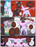  &lt;3 2_horns balls blush clothing collar comic dialogue duo eeveelution erection espeon fan_character feral gashadog gashamon_(artist) generation_2_pokemon genitals grin horn houndoom hypnosis hypnotic_eyes imminent_sex legwear male male/male mind_control nintendo open_mouth open_smile pattern_clothing pattern_legwear penis pok&eacute;mon pok&eacute;mon_(species) scarf size_difference smile speech_bubble striped_clothing striped_legwear stripes video_games 