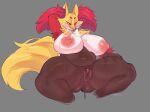  absurd_res anthro armpit_hair bedroom_eyes blush bodily_fluids body_hair breasts chest_tuft delphox female female/female genital_fluids genitals hi_res looking_at_viewer mature_anthro mature_female narrowed_eyes nintendo nipples pok&eacute;mon pok&eacute;mon_(species) presenting pussy pussy_juice seductive slightly_chubby solo tuft video_games zeo_(artist) 