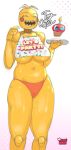  animatronic big_breasts black_sclera breasts five_nights_at_freddy&#039;s five_nights_at_freddy&#039;s_2 hi_res locodemon machine robot scottgames sharp_teeth slightly_chubby smug teeth toy_chica_(fnaf) video_games wide_hips yellow_body 