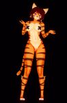  3d_(artwork) anthro countershading digital_media_(artwork) felid female genitals in_heat_(game) koikatsu_(game) mammal pantherine purple_eyes pussy sammy_(in_heat) solo tiger 