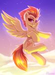  2020 absurd_res chest_tuft cutie_mark digital_media_(artwork) equid equine eyelashes feathered_wings feathers female feral flying friendship_is_magic fur hair half-closed_eyes hasbro hi_res hooves lidded_eyes mammal my_little_pony narrowed_eyes orange_eyes orange_hair orange_tail pegasus shadowreindeer smile solo spitfire_(mlp) spread_wings tuft wings wonderbolts_(mlp) yellow_body yellow_feathers yellow_fur 