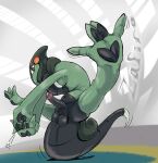  anthro balls cyclizar erection foreskin generation_9_pokemon genitals hi_res humanoid_genitalia humanoid_penis male nintendo nude penis pok&eacute;mon pok&eacute;mon_(species) presenting reptile scalie simple_background solo spread_legs spreading video_games zafiro_rosso_(artist) 