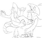  2022 4_fingers 4_toes all_fours ambiguous_gender anthro cyclizar eating feet fingers hi_res line_art looking_at_viewer looking_up lying nintendo on_front open_mouth pok&eacute;mon pok&eacute;mon_(species) simple_background sitting sketch solo stickmanwww toes tongue tongue_out video_games white_background 