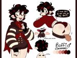  ambiguous_gender butt clothing girly humanoid male simple_background solo vampire 