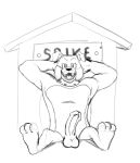  anthro building canid canine canis cartoon_network doghouse domestic_dog guide_lines hand_on_head house humanoid_genitalia lewd_latte male mammal metro-goldwyn-mayer sketch smile smirk solo spike_bulldog tom_and_jerry 